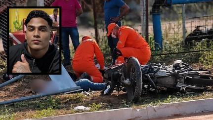 Jovem de 19 anos morre ao bater moto em carro em Cáceres.