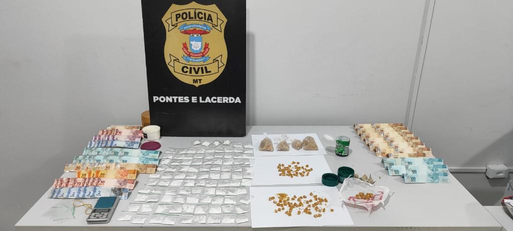 Polícia Civil prende 5 pessoas por tráfico de drogas em Pontes e Lacerda.