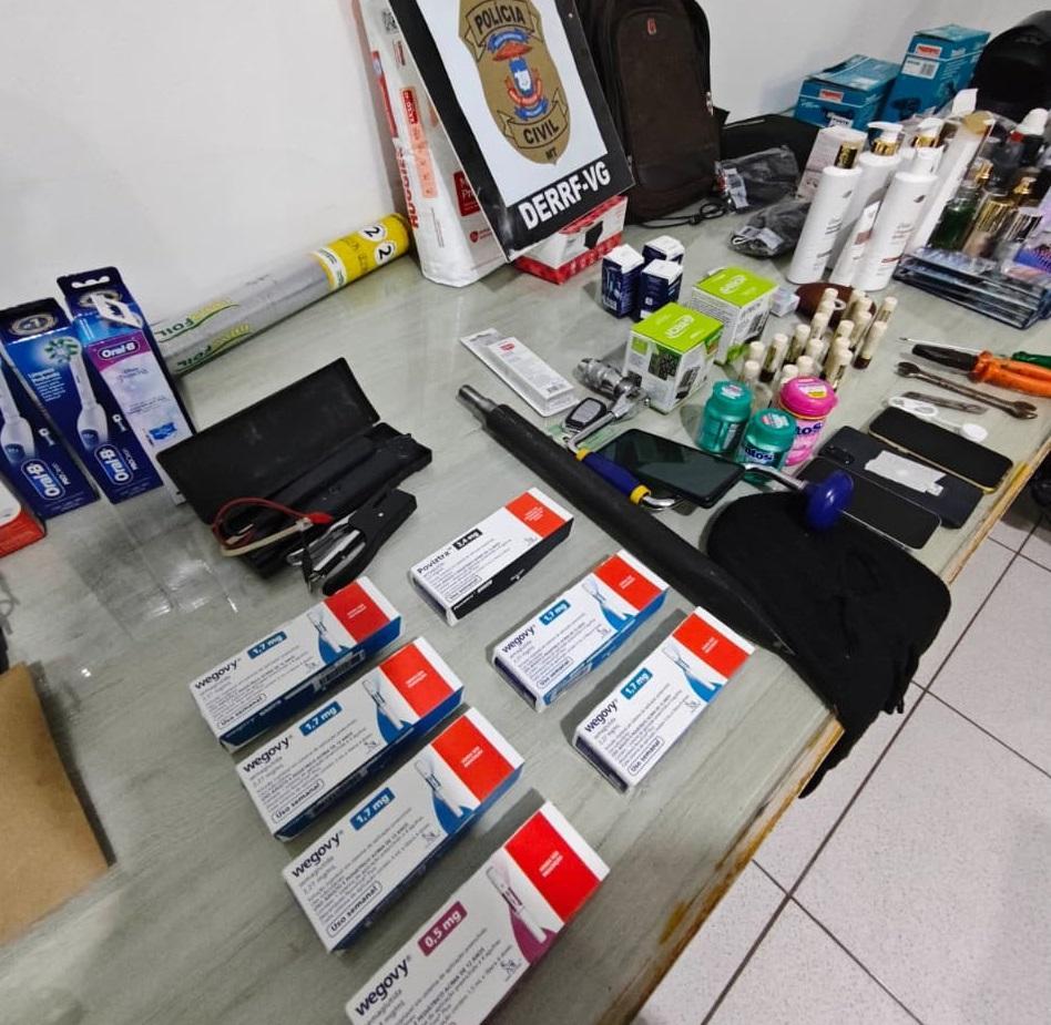 Polícia Civil prende suspeitos e esclarece furto de canetas emagrecedoras em farmácia.