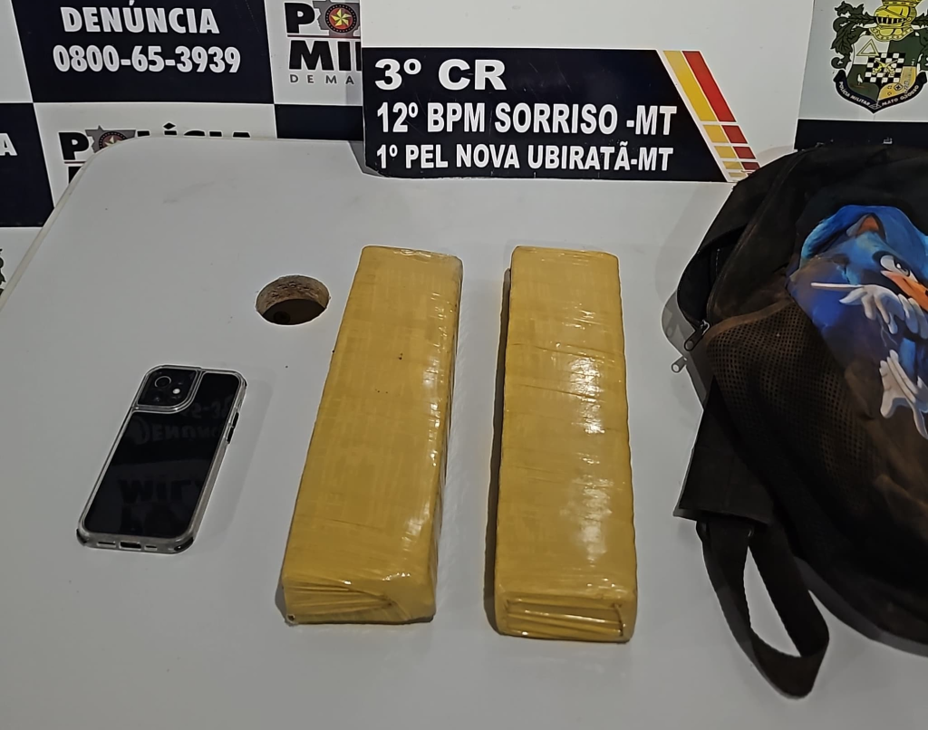 Polícia Militar prende homem faccionado com três quilos de maconha.