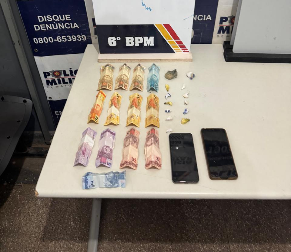 Três são presos em flagrante pela PM suspeitos por tráfico de drogas em Cáceres.