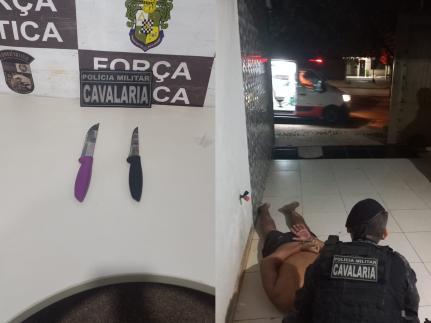 Agressor mantém esposa e filha presas, ameaça matá-las e acaba preso pela PM.