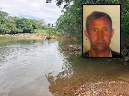 Homem que sumiu na quarta-feira é achado morto no rio.