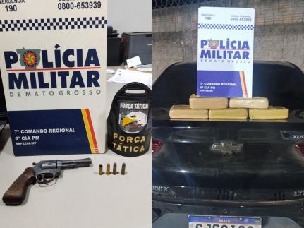 Suspeito troca tiros com a PM e acaba morto em Sapezal.
