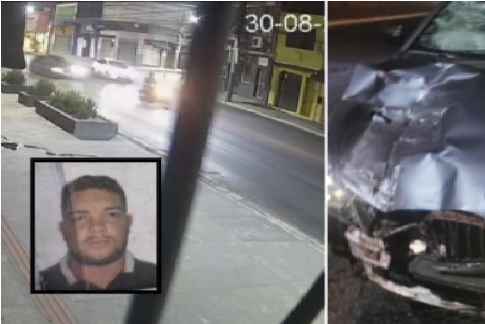BMW arremessou motociclista por 10 metros após batida.