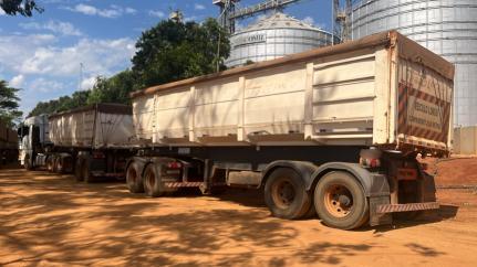 Caminhoneiro é preso tentando carregar soja com documento falso.