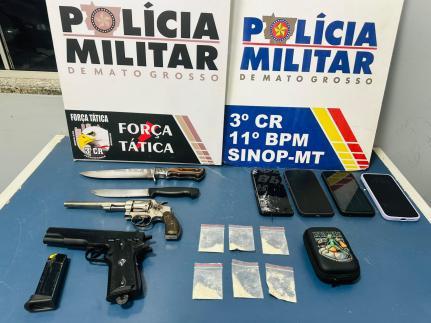 Força Tática prende dois homens e resgata vítima mantida em cárcere.