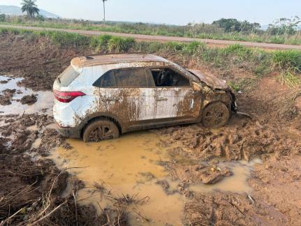 Homem fica ferido após capotar veículo em rodovia de MT.