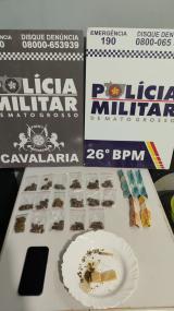 Integrante do CV é preso com 17 porções de maconha.