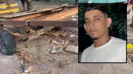Jovem de 23 anos morre após bater moto contra carretinha.