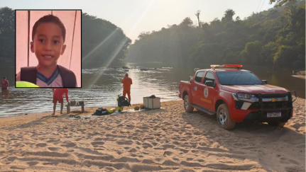 Menino de 5 anos desaparece e é encontrado morto no rio.