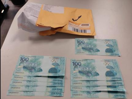 Morador do interior é preso pela Polícia Federal ao receber R$ 1 mil em dinheiro falso pelo Correio.