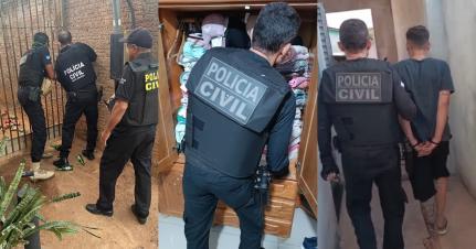 Operação cumpre 32 mandados contra traficantes; eles extorquiram 50 comerciantes.
