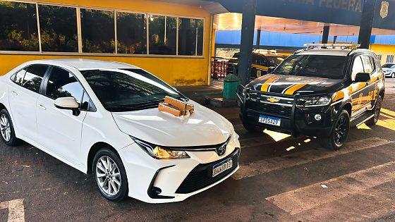 PRF apreende 10 kg de maconha escondidos em carro na BR-070, em Cáceres.
