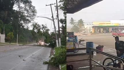 Temporal causa destruição em municípios no interior de MT.