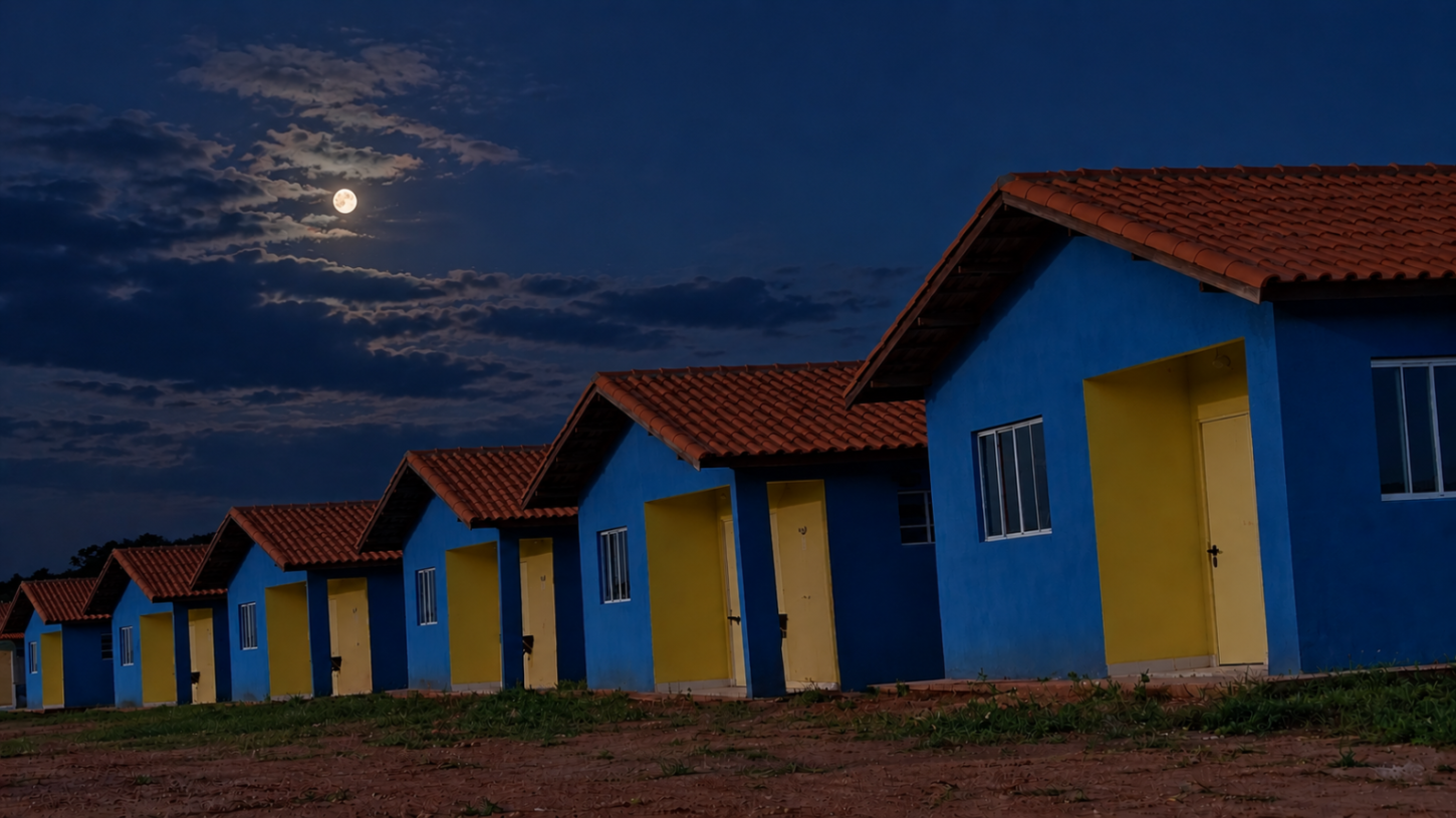 Cansadas da espera, famílias invadem casas populares em Araputanga.