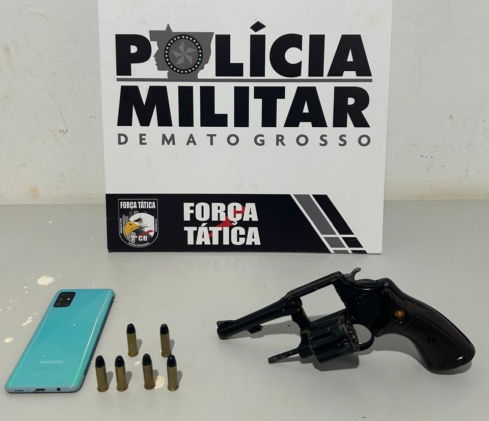 Força Tática prende três faccionados e apreende arma de fogo em Tangará da Serra.