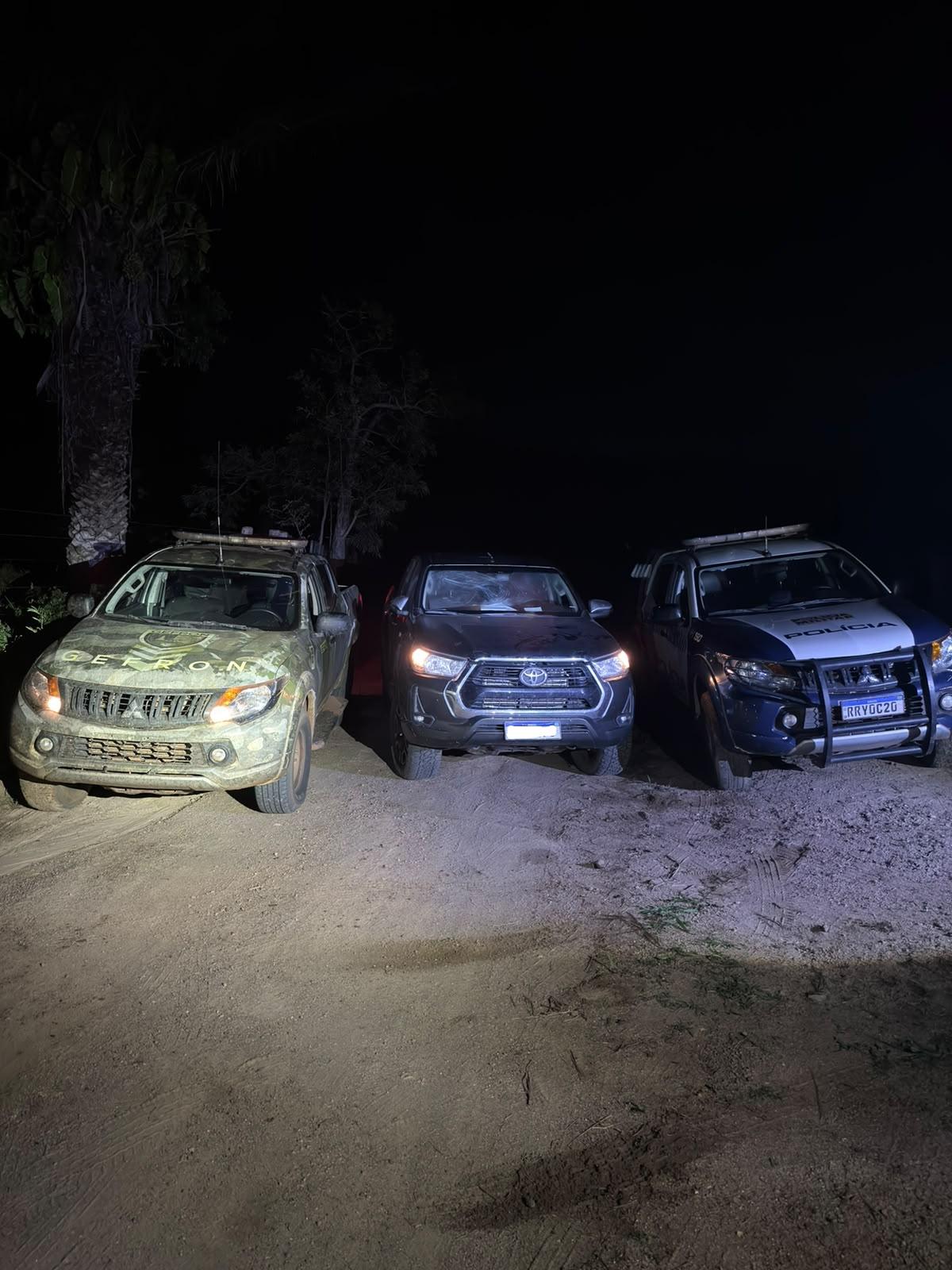 Hilux roubada em Salto do Céu é localizada durante operação em Jauru.