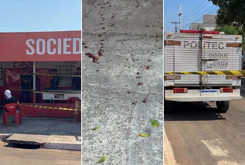 Mulher tenta impedir ataque, mas é morta junto com cliente em bar de MT.