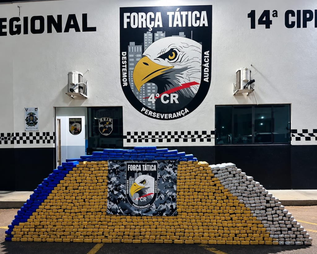 Polícia Militar apreendeu mais de 10,1 toneladas de entorpecentes em 2026.
