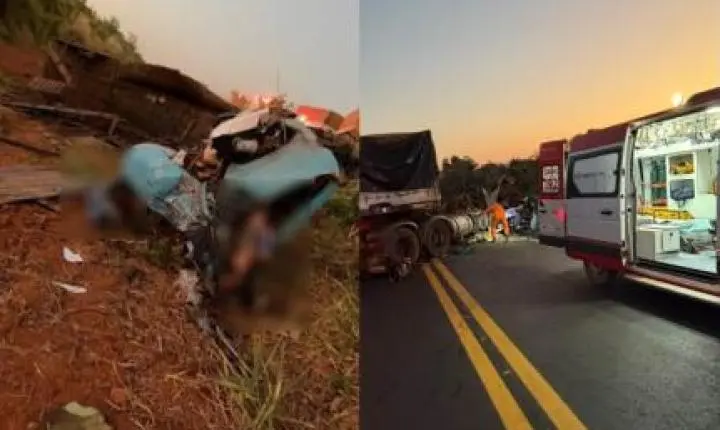 Acidente entre dois veículos deixa 3 mortos em rodovia de MT.