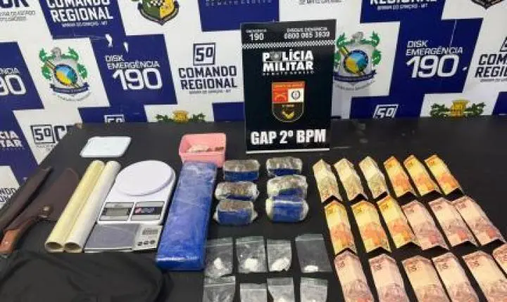 Adolescente é apreendido com mais de 1,6 kg de drogas.