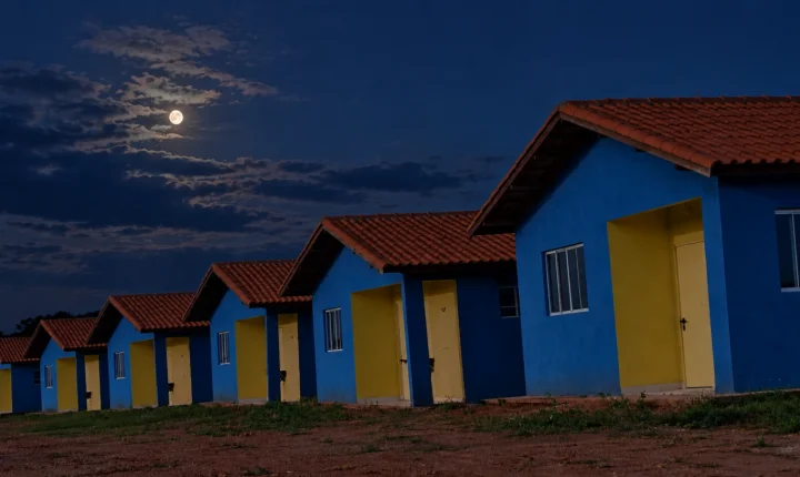 Cansadas da espera, famílias invadem casas populares em Araputanga.