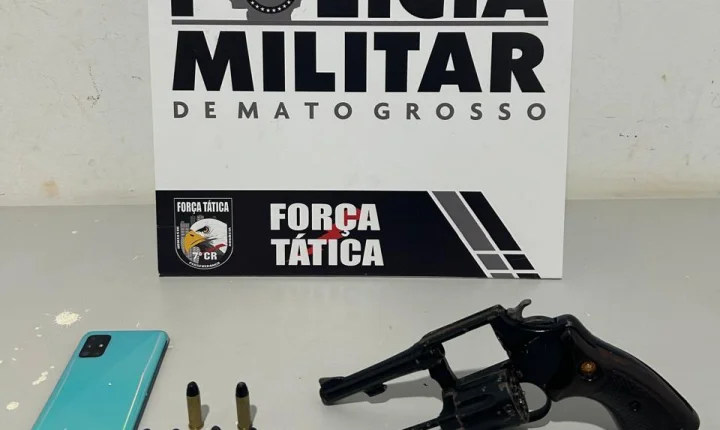 Força Tática prende três faccionados e apreende arma de fogo em Tangará da Serra.