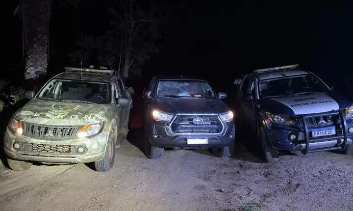 Hilux roubada em Salto do Céu é localizada durante operação em Jauru.
