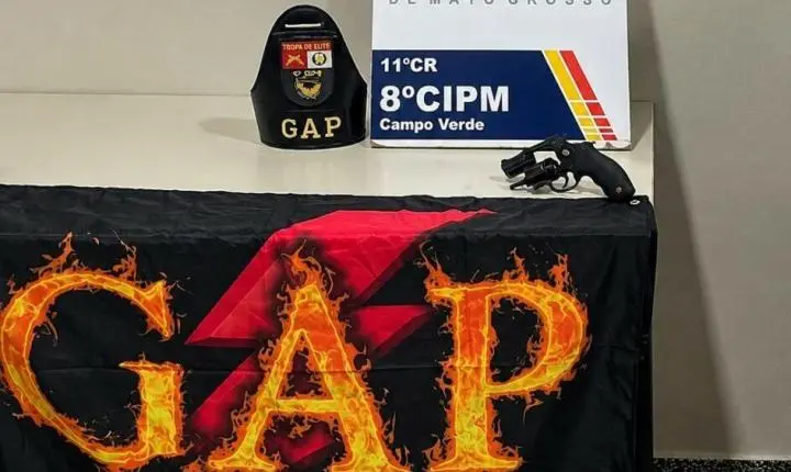 Homem é preso com revólver calibre 38 dentro de bar.
