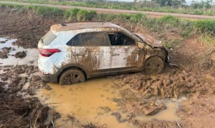 Homem fica ferido após capotar veículo em rodovia de MT.