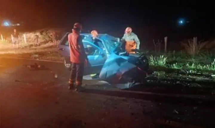 Homem morre após colisão frontal entre S10 e Gol na MT-338.