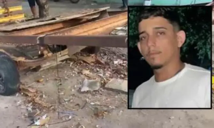 Jovem de 23 anos morre após bater moto contra carretinha.