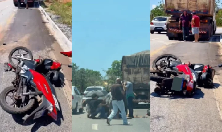 Motociclista morre ao bater na traseira de carreta em serra.