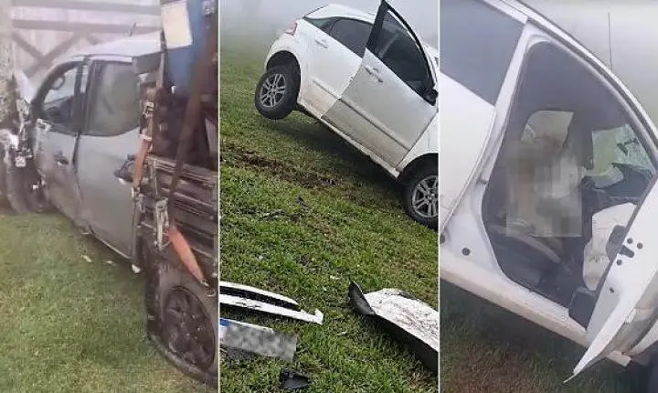 Motorista de 58 anos morre em acidente envolvendo três veículos na MT-251.