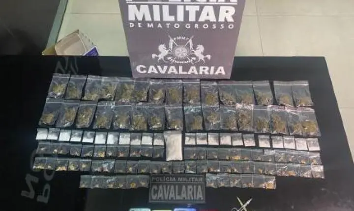 Mulher é presa após PM achar mais de 100 porções enterradas em quintal.