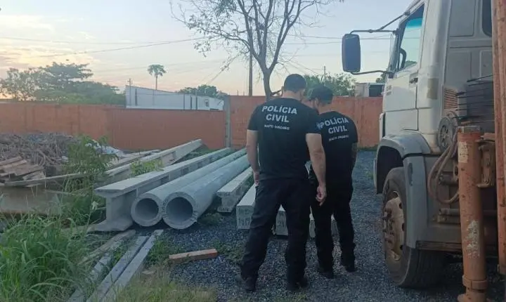 Polícia Civil cumpre mandados e mira esquema de furto e receptação de materiais.