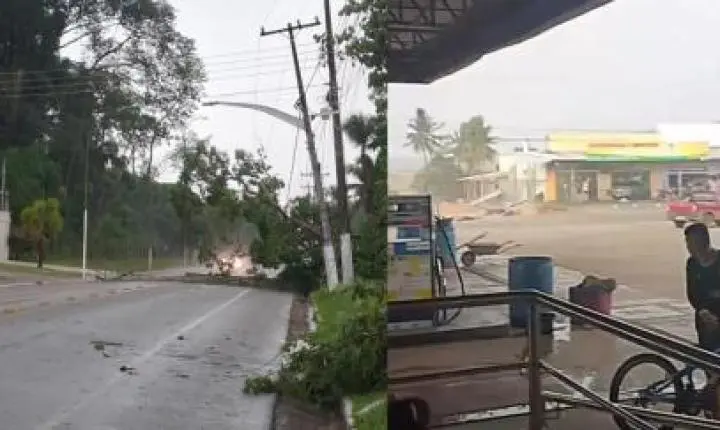 Temporal causa destruição em municípios no interior de MT.