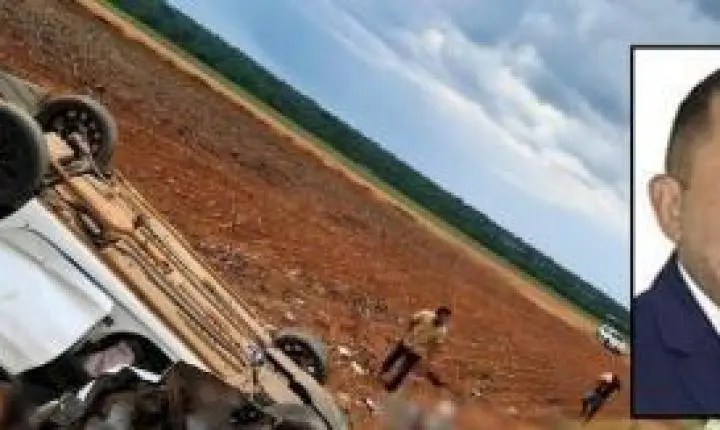 Vereador e duas passageiras morrem em capotamento de carro em rodovia de MT.